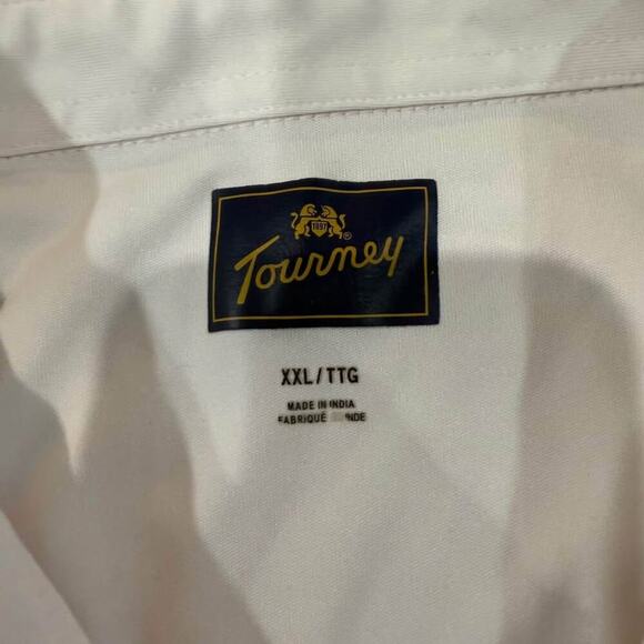 Tourney ShortSleeve Golf Polo Peach Nectar Stripe Men XXL Athleisure Performance - Picture 4 of 7